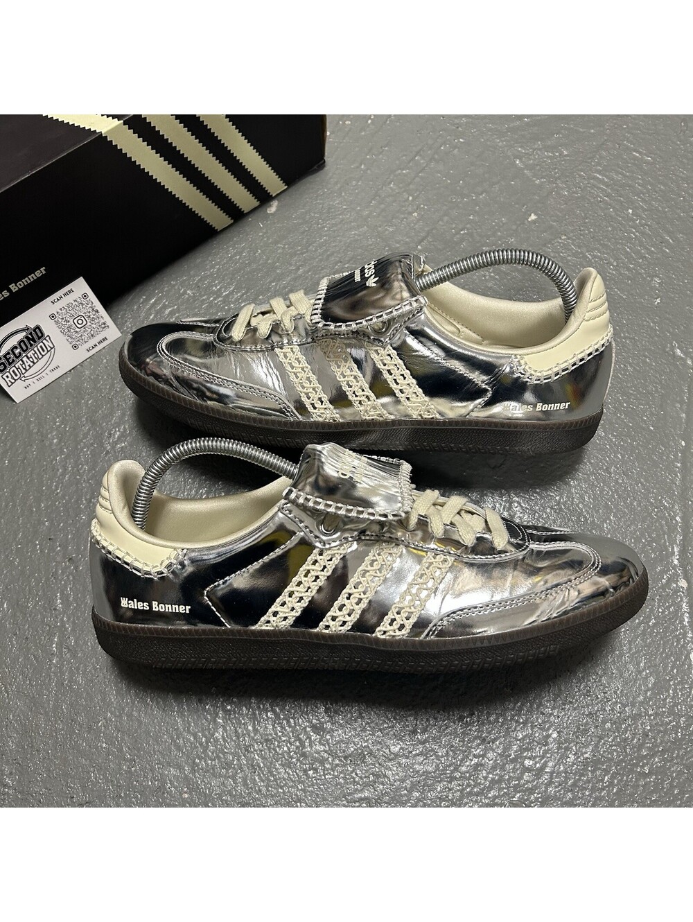 Adidas Samba Wales Bonner Metallic Silver - Size 12 OG BOX - (IG8181)